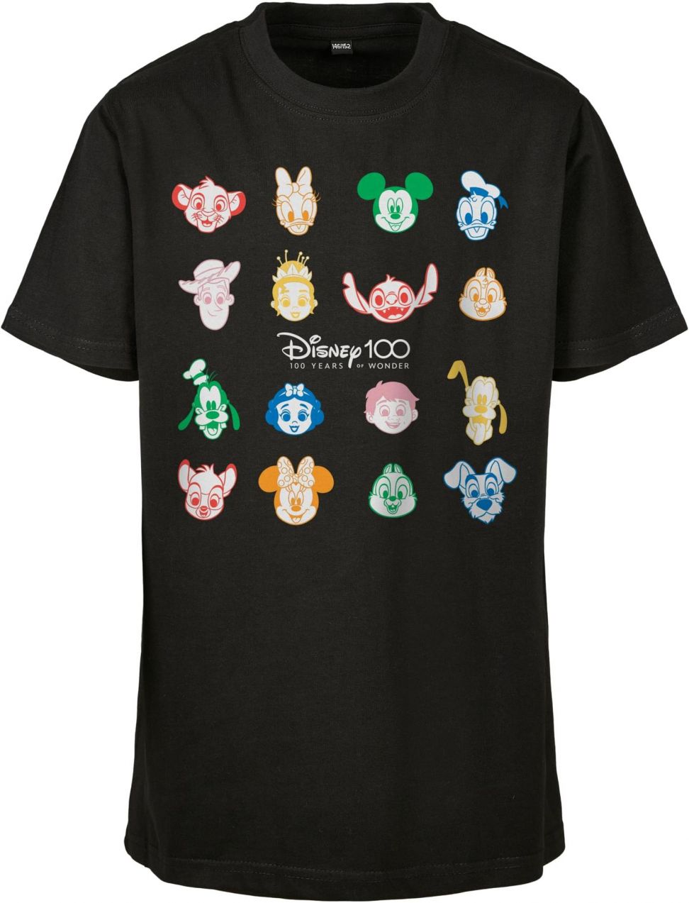 Disney 100 Faces Tee Kids T-Shirt Black