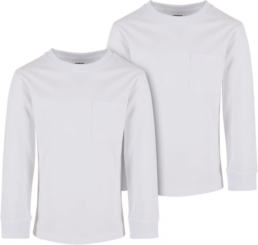 Boys' T-Shirt Pocket - 2 Pack White+White