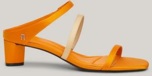 Oranžové dámske sandále na podpätku Tommy Hilfiger