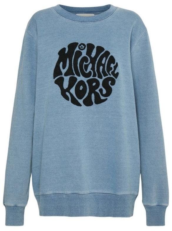 Michael Kors Mikina - UNISEX MK 60S SWEATSHIRT modrá