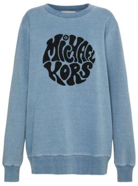 Michael Kors Mikina - UNISEX MK 60S SWEATSHIRT modrá