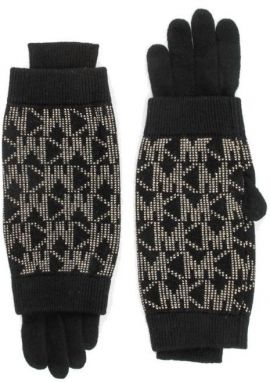 Michael Kors Rukavice - B0LD MK DOT GLOVES čierne