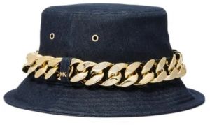 Michael Kors Klobúk - DNM CHAIN BUCKET HAT modrý