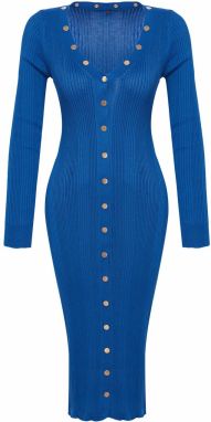 Trendyol Limited Edition Saks Plain Knitwear Dress