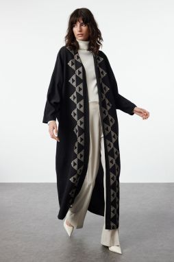 Trendyol Black Printed Woven Cap & Abaya & Abaya