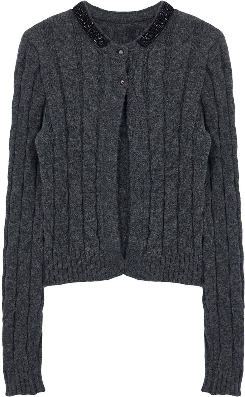 Trendyol Limited Edition Anthracite Soft Textured Hair Knitted Sweater