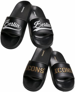 2-Pack Slides Black/White+Black/Gold
