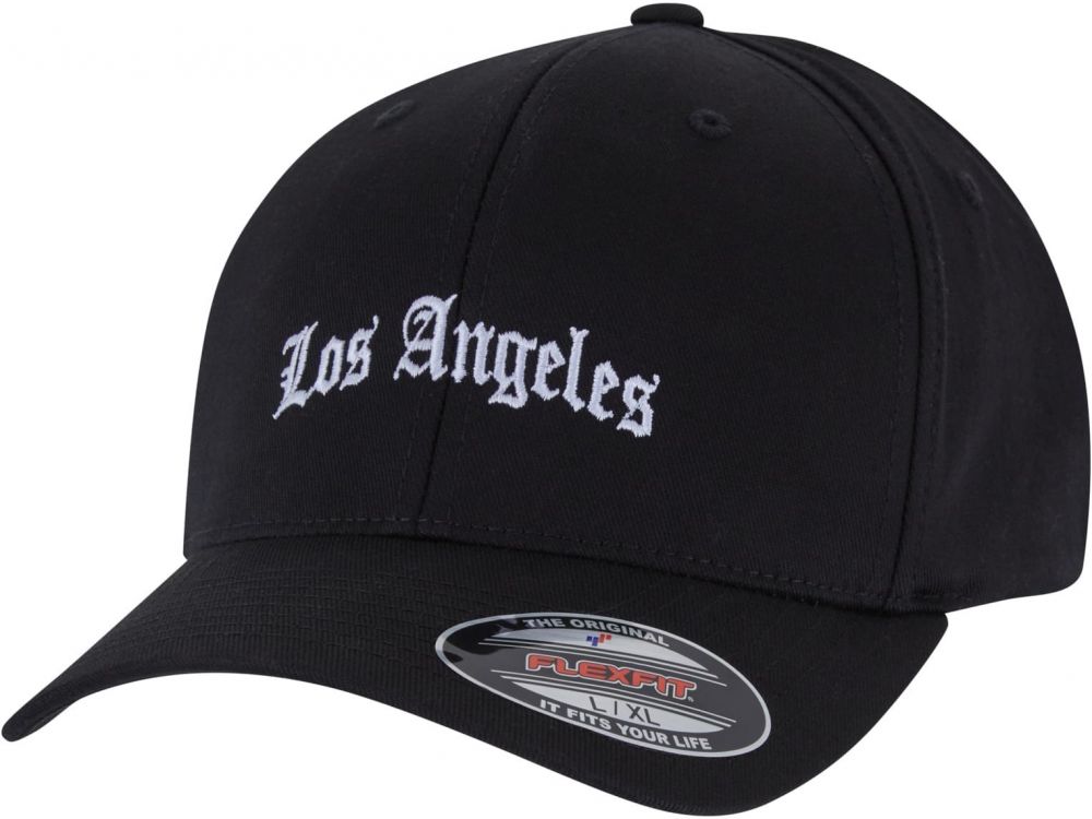 Los Angeles Flexfit Wooly Combed blk/blk
