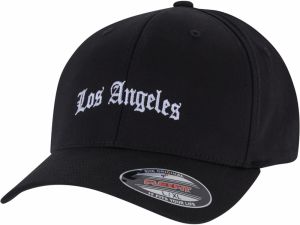 Los Angeles Flexfit Wooly Combed blk/blk