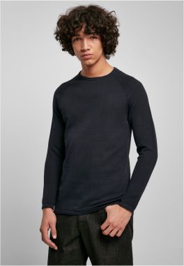 Knitted raglan long sleeve black