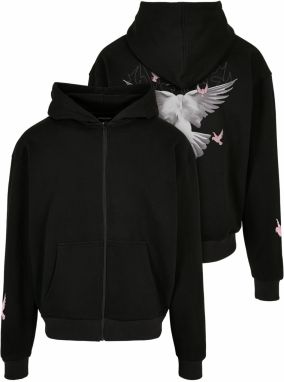 Doves Oversize zip-up hoodie black