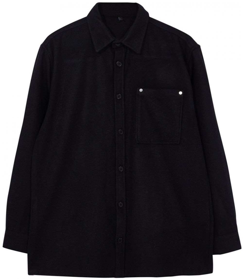 Trendyol Black Oversize Fit Cachet Winter Shirt