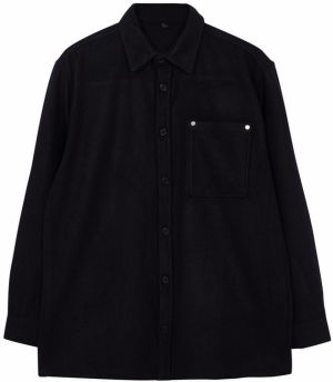 Trendyol Black Oversize Fit Cachet Winter Shirt