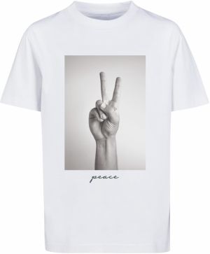 Children's T-shirt with peace sign white