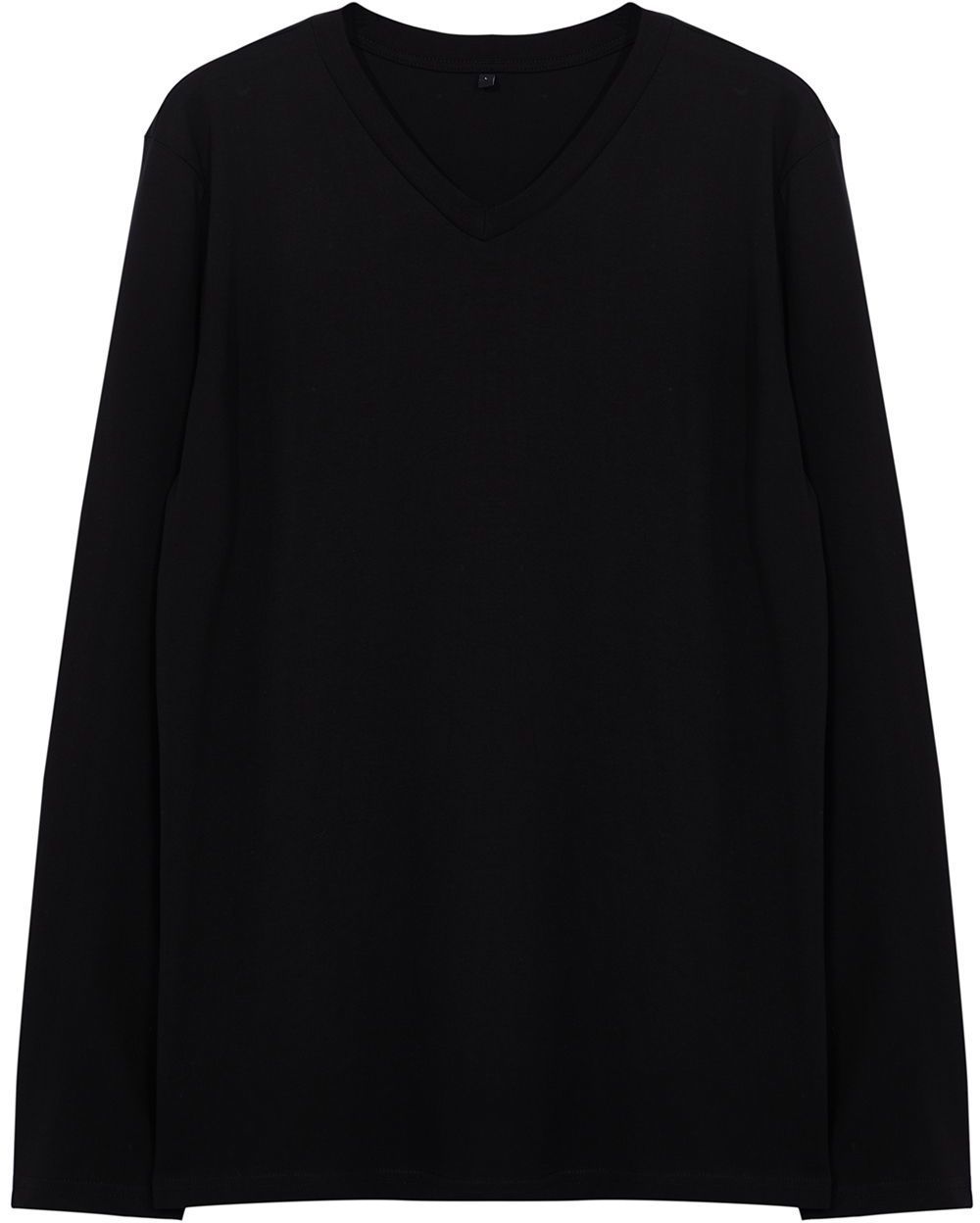 Trendyol Black Slim/Slim Fit V Neck 100% Cotton T-shirt