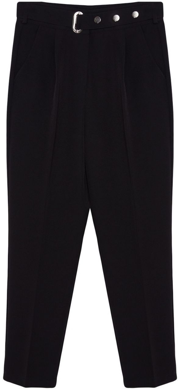 Trendyol Black Belted Woven Trousers