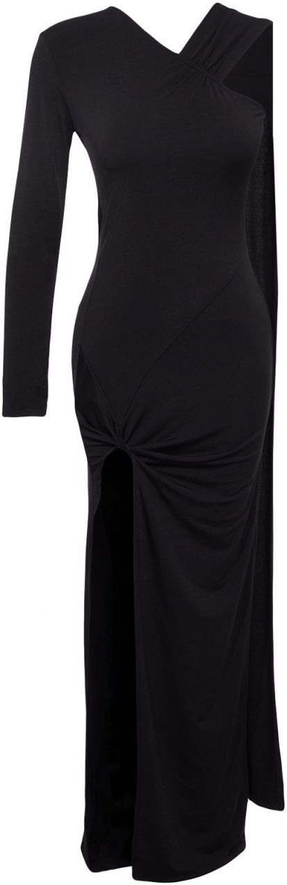 Trendyol Limited Edition Black Knitted Long Evening Evening Dress