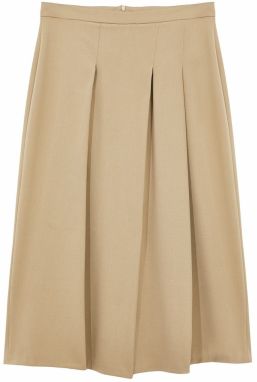 Trendyol Limited Edition Mink Fabric Pleated Midi Length Woven Skirt