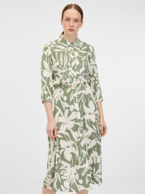 Orsay Khaki women's shirt midi dress - Women's