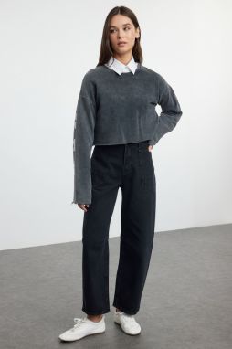 Trendyol Black More Sustainable Pocket Detailed High Waist Balloon Jeans