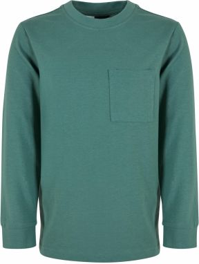 Boys' long-sleeved T-shirt with a green pocket