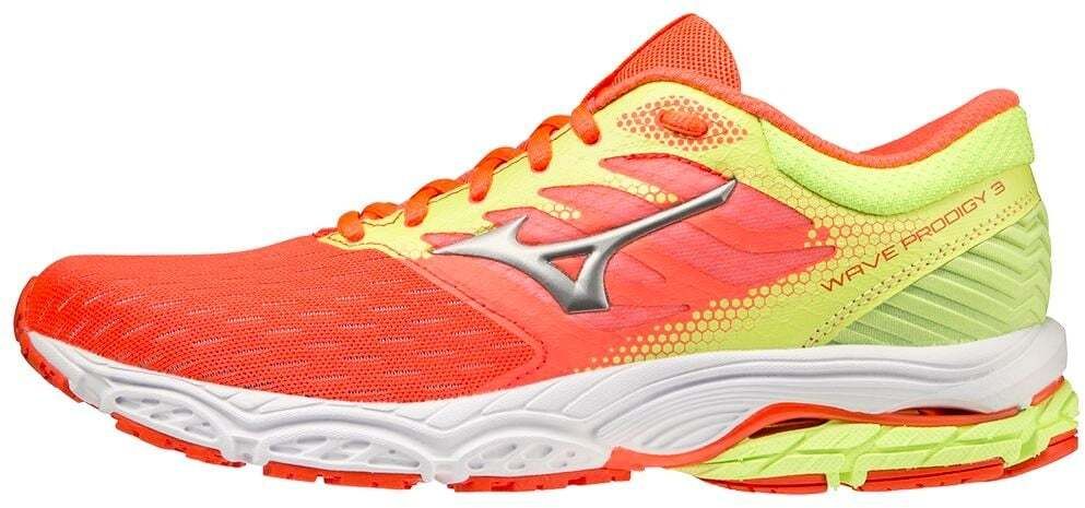 Women's running shoes Mizuno Wave Prodigy 3 Neon Flame/Silver UK 8