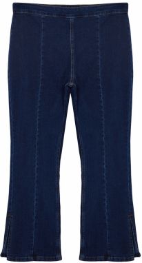 Trendyol Curve Dark Blue Stitching Detailed Flare Leg Plus Size Jeans