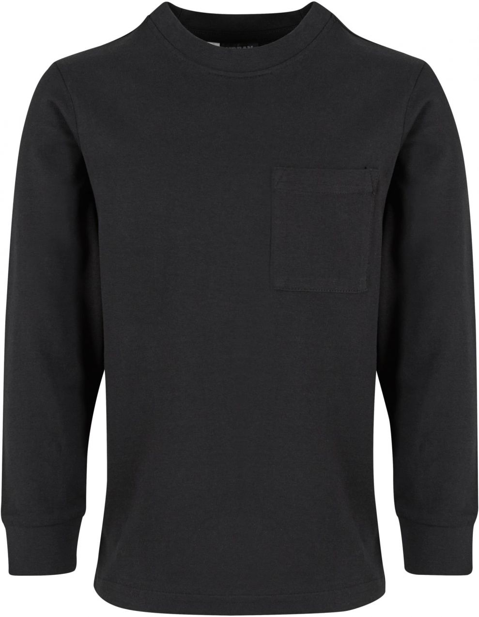 Boys' long-sleeved T-shirt with pocket black