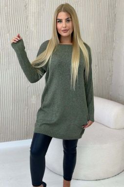 Viscose sweater with khaki pockets