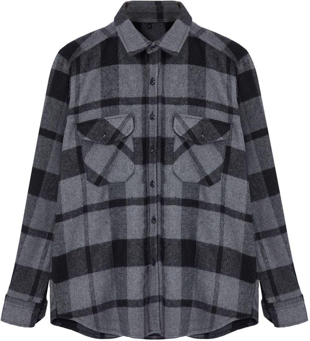 Trendyol Black Regular Fit Winter Checkered Lumberjack Shirt Jacket