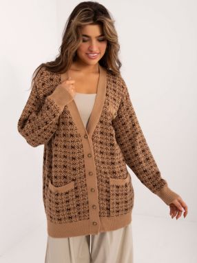 Brown button-up sweater