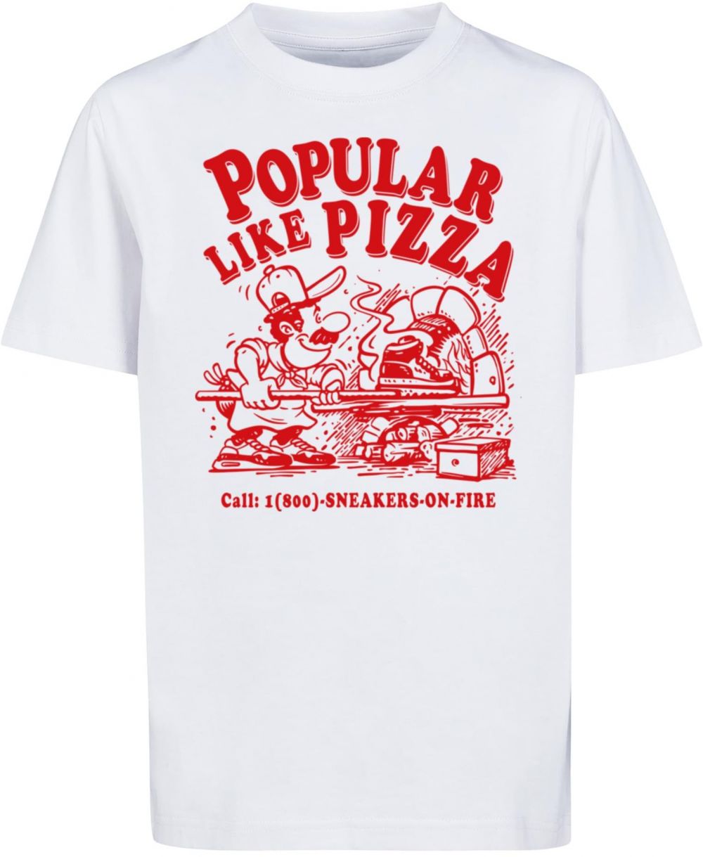Children's T-shirt Like Pizza white