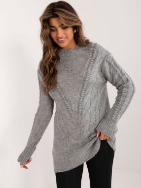 Grey knitted sweater