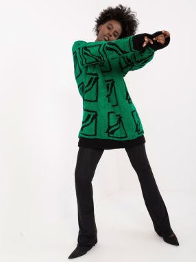 Green women's oversize sweater
