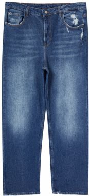 Trendyol Curve Blue High Waist Relax Straigt Fit Plus Size Jeans