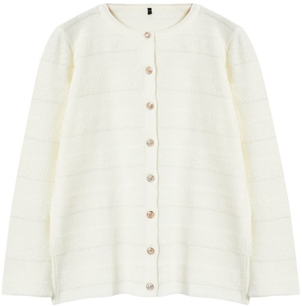 Trendyol Curve Ecru Knitwear Plus Size Cardigan
