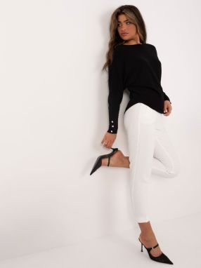 Black oversize sweater with cuffs