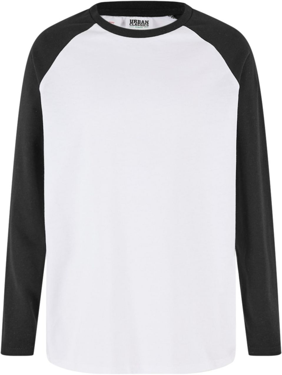 Boys' long-sleeved T-shirt Organic Oversized white/black