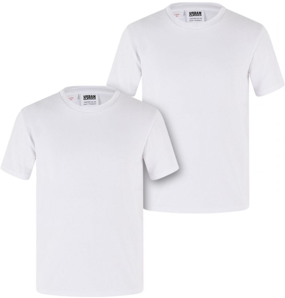 Girls' Stretch T-shirt Jersey 2-pack white+white