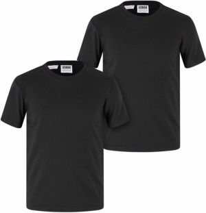 Girls' Stretch T-shirt Jersey 2-pack black+black