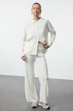 Trendyol Bone Shirt-Pants Knitwear Bottom-Top Set