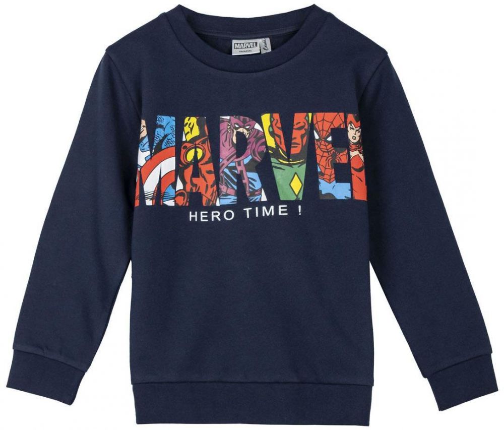 SWEATSHIRT COTTON BRUSHED MARVEL