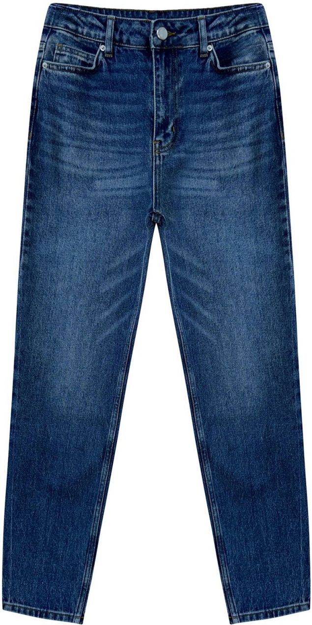 Trendyol Dark Blue High Waist Slim Mom Jeans