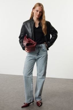 Trendyol Blue High Waist Wide Leg Jeans