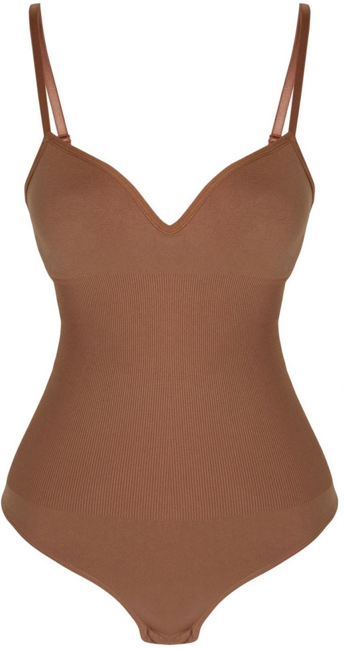 Trendyol Dark Skin Seamless Snap Knit Bodysuit