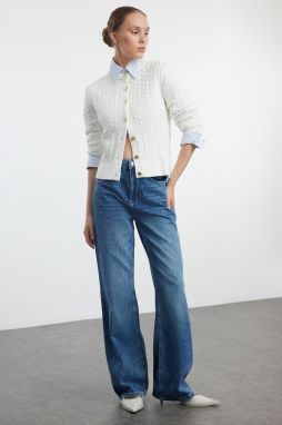 Trendyol Blue High Waist Wide Leg Jeans