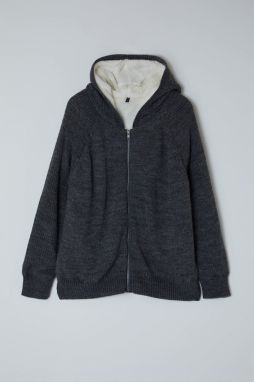 Trendyol Anthracite Hooded Knitwear Cardigan