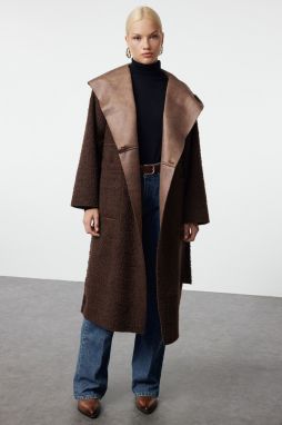 Trendyol Brown Double-Sided Oversize Long Coat