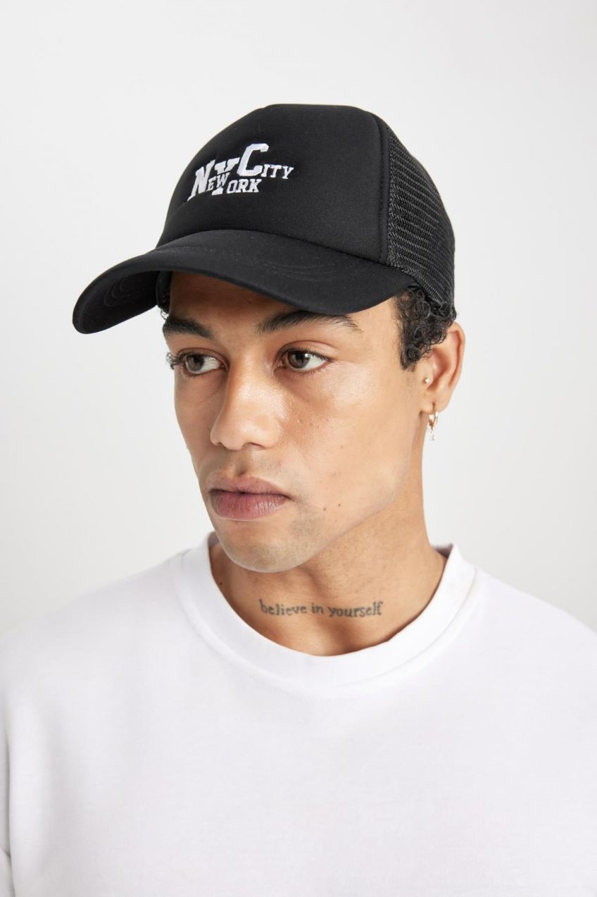 DEFACTO Men's Printed Baseball Basketball Cap