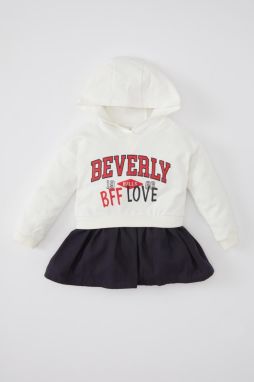 DEFACTO Baby Girl Printed Long Sleeve Dress